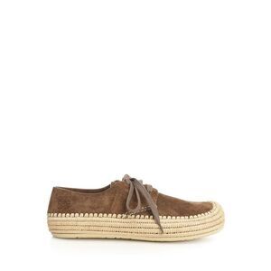 LOEWE Suede Espadrille Derby Shoes Men BROWN Sandals